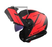 LS2 FF908 Strobe II Code Helmet, black-red, size 3XL for Men