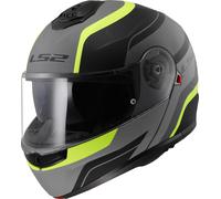 LS2 FF908 Strobe II Flip Up Flip Front Motorcycle Helmet - Monza Matt Black/Fluo