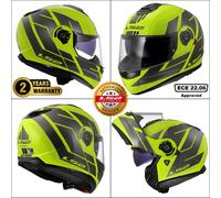 LS2 FF908 Strobe II Code Helmet, grey-yellow, size XS for Men