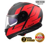 LS2 FF908 Strobe II Code Helmet, black-red, size 3XL for Men