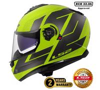 LS2 FF908 STROBE II FLIP-UP FULL FACE MOTORCYCLE MODULAR CRASH HELMET CODE MONZA