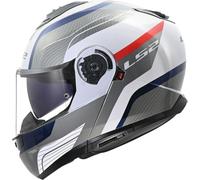 LS2 FF908 Strobe II Monza Helmet, white-red-blue, size XL for Men