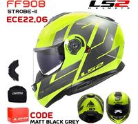 LS2 FF908 STROBE II CODE Klapphelm gelb-grau 3XL