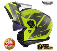 LS2 FF908 Strobe II Modular Helmet Yellow/GreyXXL Yellow,Grey