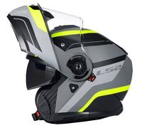 LS2 FF908 Strobe II Monza Matt Black H-V Yellow 06 Modular L