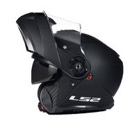 LS2 FF908 STROBE II FLIP UP MOTORCYCLE CRASH HELMET SCOOTER BLACK TITANIUM WHITE