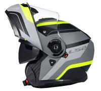 LS2 FF908 STROBE II FLIP UP MOTORCYCLE CRASH HELMET SCOOTER BLACK TITANIUM WHITE