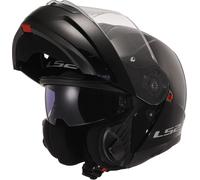 LS2 FF908 STROBE II FLIP UP MOTORCYCLE CRASH HELMET SCOOTER BLACK TITANIUM WHITE
