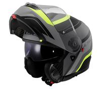 LS2 FF908 STROBE II FLIP UP MOTORCYCLE CRASH HELMET SCOOTER BLACK TITANIUM WHITE