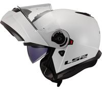LS2 FF908 STROBE II FLIP UP MOTORCYCLE CRASH HELMET SCOOTER BLACK WHITE TITANIUM