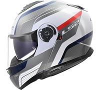LS2 FF908 STROBE II Modular Flip Front Motorcycle Helmet. MONZA WHITE BLUE RED (L) 59-60 cm