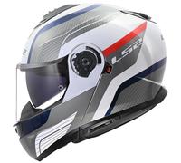 LS2 Unisex Strobe Ii Monza White Blue Red Modularer Motorradhelm