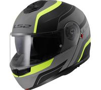 LS2 FF908 STROBE II FLIP UP MOTORCYCLE CRASH HELMET SCOOTER BLACK TITANIUM WHITE