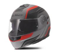 LS2 FF908 Strobe II Monza Modular Helmet Black/Grey/RedXL Black,Grey,Red