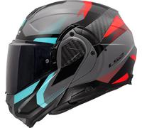 LS2 Advant II Sport Touring Flip Up Motorcycle Helmet Triple Nardo Grey/Blue/Red
