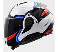 LS2 FF910 Advant II Triple Helmet, white-red-blue, size M for Men