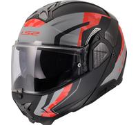 LS2 FF910 Advant II Glide, modular helmet M Matt Black/Grey/Red