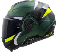 LS2 FF910 Advant II Triple, modular helmet 3XL Matt Dark Green/Black/Neon-Yellow