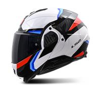 LS2 Helmets Motorcycle Helmet FF910 Advant II Modular P/J Flip-up Full Face Triple White