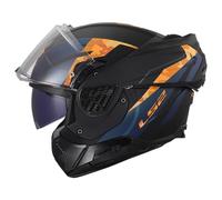 LS2 FF910 Advant II Glide Helmet, black-orange, size 2XS for Men