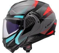 LS2 FF910 Advant II Triple Helmet, grey-red-blue, size 3XL for Men