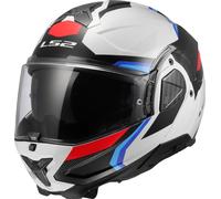 LS2 FF910 Advant II Triple Helmet, white-red-blue, size 3XL for Men