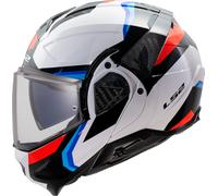 LS2 FF910 Advant II Triple Helmet, white-red-blue, size XL for Men