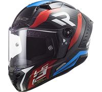 LS2 Full Face Carbon 6K Motorcycle Helmet - Thunder Carbon - FF805 - ECE22.06 - Supra Red Blue - Medium