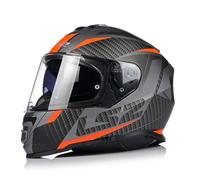 LS2 FF800 Storm II Racer Helmet, grey-orange, size XL