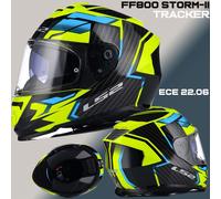 LS2 FF800 Storm II Tracker Helmet, black-yellow, size XS for Men