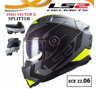 LS2 FF811 VECTOR II Full Face Helmet Splitter Matt Titanium/Hi-Vis Yellow3XL Matt Titanium,Hi-Vis Yellow