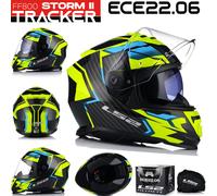 LS2 FF800 Storm II Tracker Black H-V Yellow Full Face Helmet L
