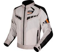 LS2 Garda Air Ladies Motorcycle Textile Jacket, grey-orange, size XL for Women