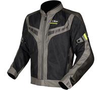 LS2 Garda Air Mesh Textile Jacket Motorbike Motorcycle - Black / Hi-Viz Yellow