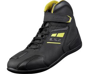 LS2 Garra perforated Motocycle Shoes, black-yellow, size 39 for Men