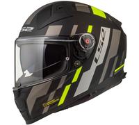 LS2 Helm Vector II Tron FF811 Matt Zwart / Geel Maat XXL