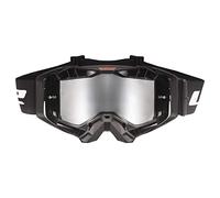 LS2 Helmets Aura Goggle (Black with Silver Iridium Lens)