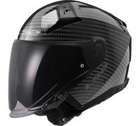 LS2 Infinity 2 Motorbike Motorcycle Helmet Open Face Gloss Carbon