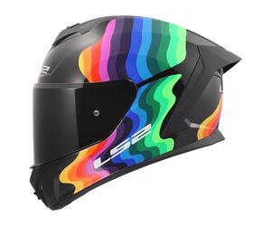 LS2, Integraler Motorradhelm RAPID III FLOW Black Multi