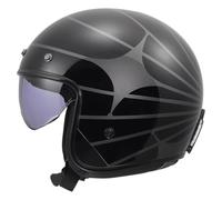 LS2, Jet Motorcycle Helmet Bob II Cosmic Black Grey