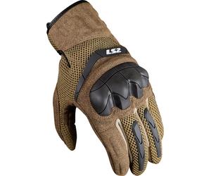 LS2 Kubra Motocycle Gloves, brown, size M