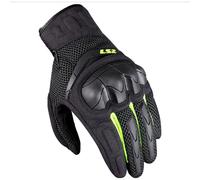 LS2 Kubra Motorcycle Mesh Textile Gloves Anthracite / Hi-Viz Yellow / Black
