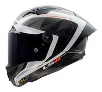 LS2 FF805 Thunder GP Raute Carbon Helmet, grey-white, size S for Men