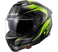 LS2 FF808 Stream II Fury Helmet, black-yellow, size XS for Men