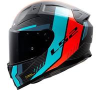 LS2 LS2 - Helmet FF811 Vector II Carbon Grid Matt Red / Cyan XL