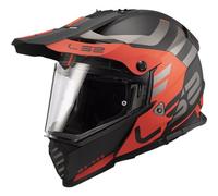 LS2 MX436 Pioneer Evo Adventurer Motocross Helmet, black-orange, size XS