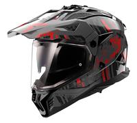 LS2 MX702 Pioneer II Helmet Crazy Matt Gray Red (XXXL)