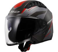 LS2 OF600 Copter II Open Helmet Grey/RedXXL Grey,Red