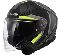 LS2 OF603 Infinity II Focus Jet Helmet, black-yellow, size S