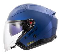 LS2 OF603 Infinity II Solid Jet Helmet, blue, size M for Men